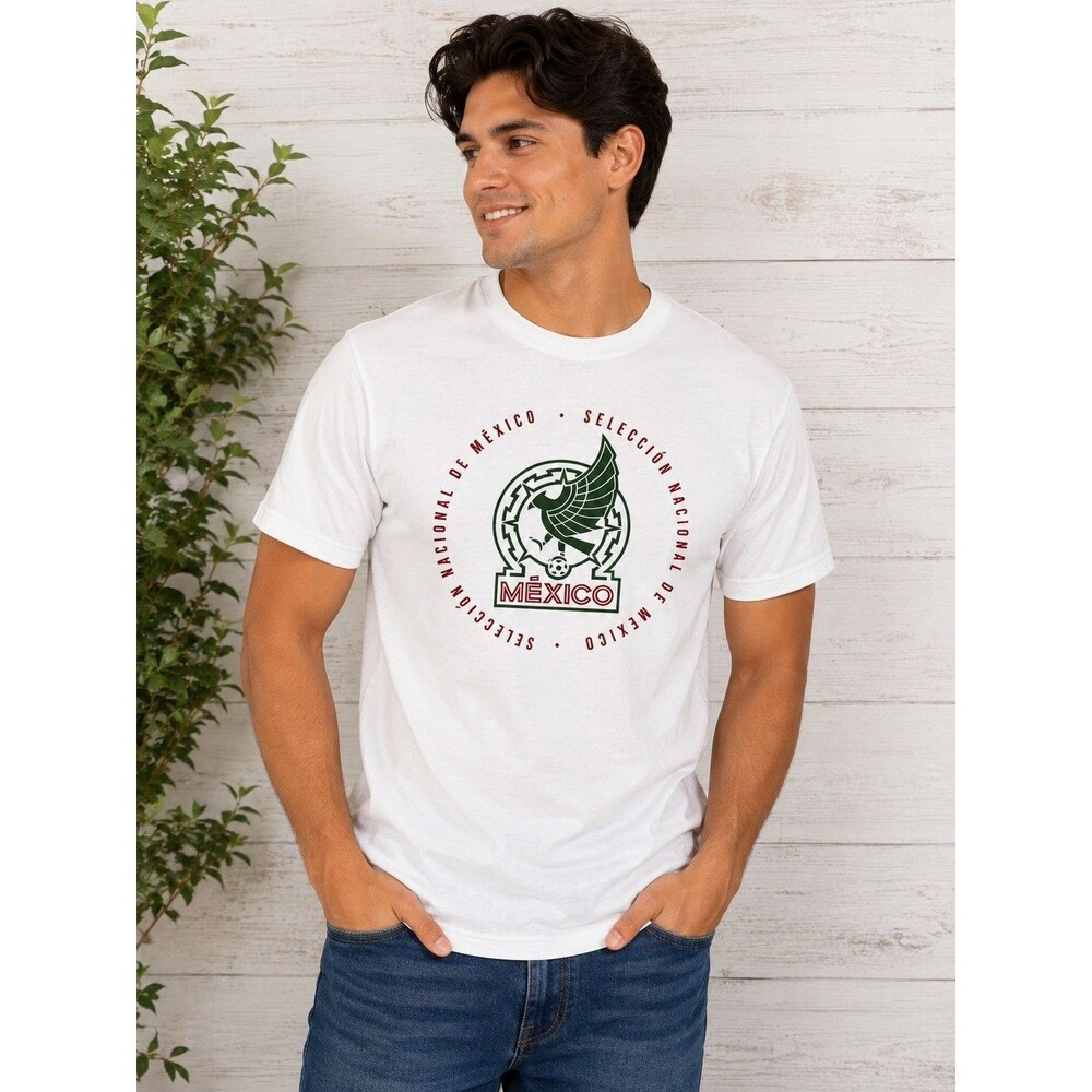 Mexico National Soccer Team Eagle Graphic T Shirt Men’s Large White Futbol Tee